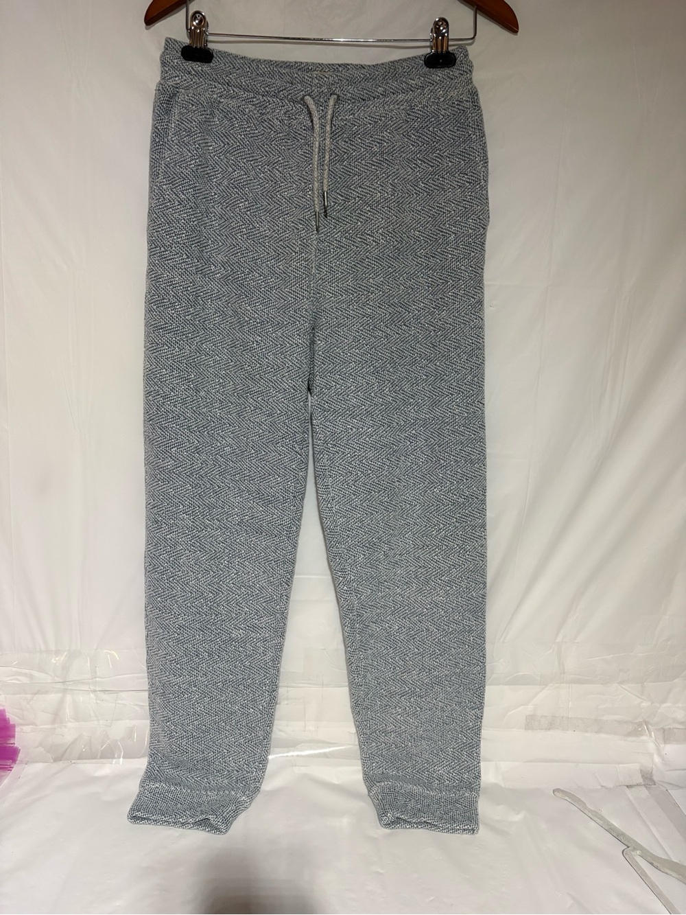 Faherty Heathered blue Knit Joggers with Drawstring